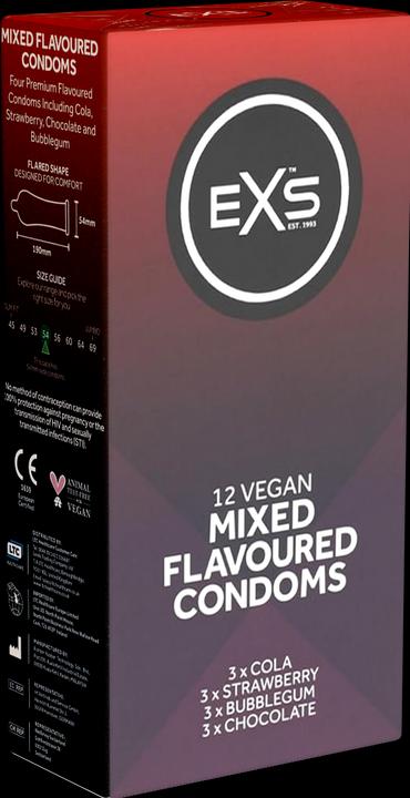 Actual product image EXS Condoms Mixed Flavoured 12 pack (12 pcs.)