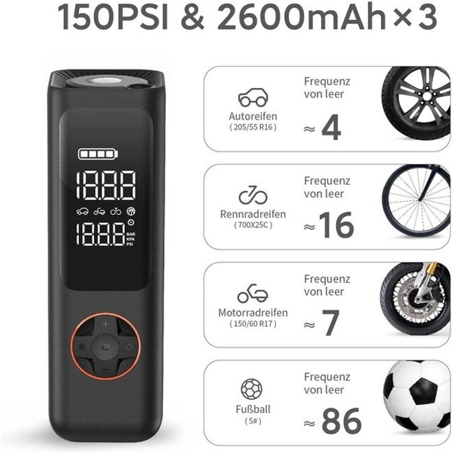 Immagine prodotto QiCycle Gonfiatore elettrico portatile ad aria P1