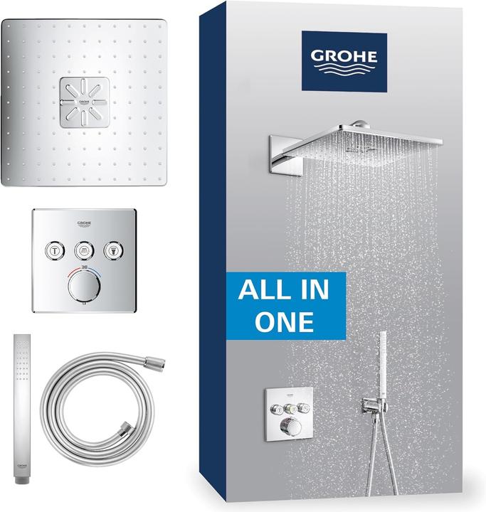 Actual product image Grohe Precision SmartControl Unterputz Duschsystem mit Vitalio SmartActive 310 Cube (2 Strahlarten) und Vi