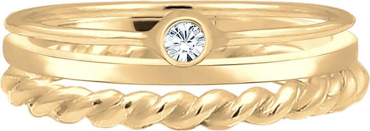 Actual product image Elli Ring Set, Solitaire Ring, Twisted (54, 925 Silver)
