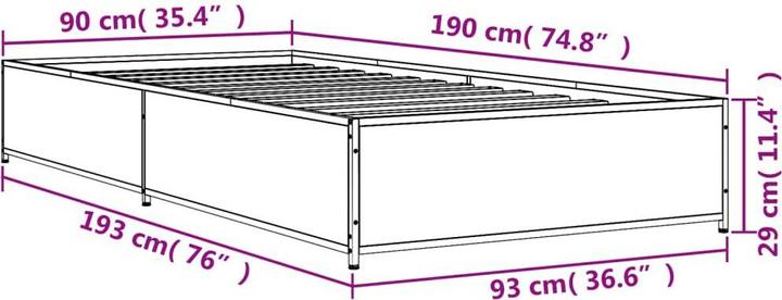 Image du produit vidaXL Bettgestell (90 x 190 cm)