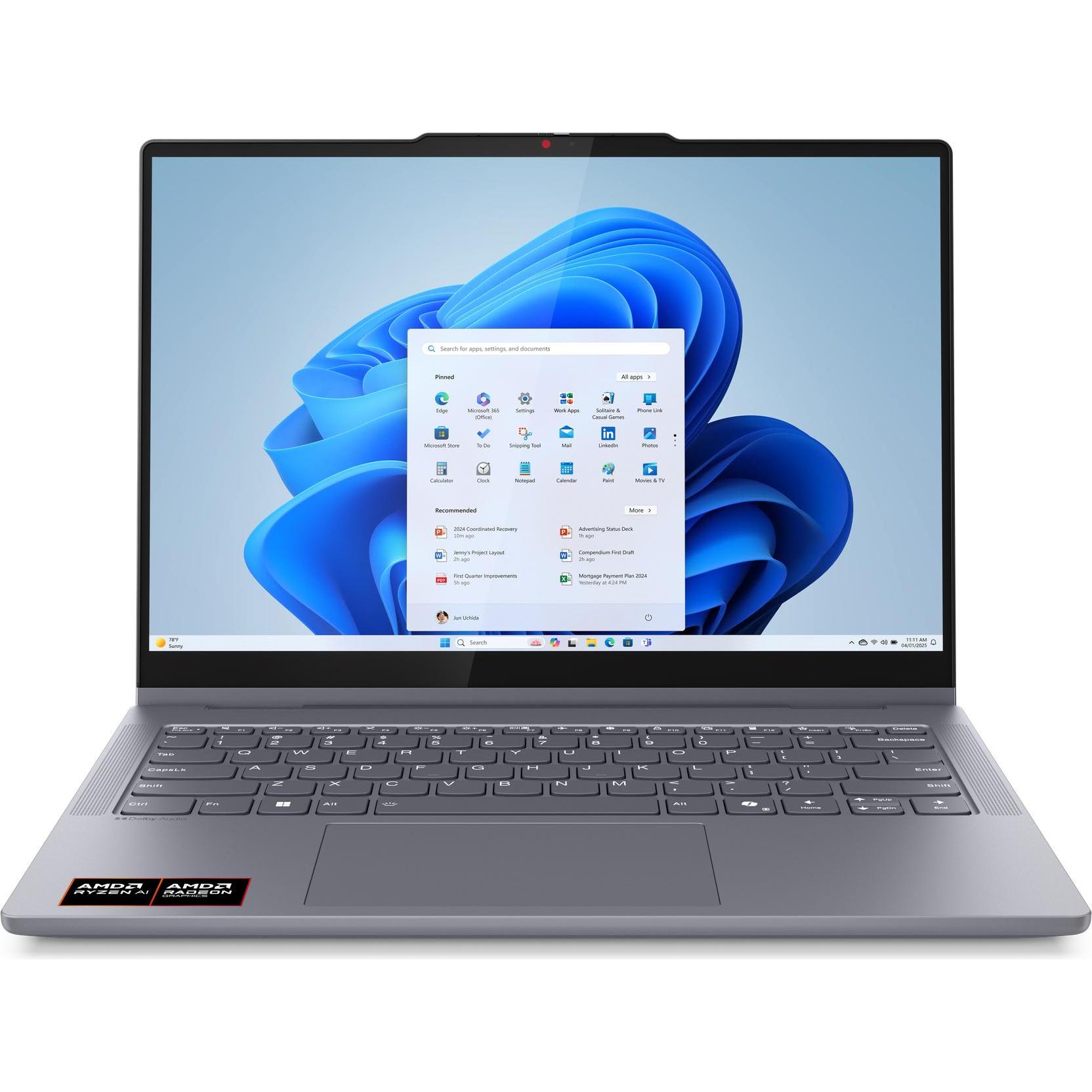 Lenovo IdeaPad 5 2-in-1 (14", 512 GB, 16 GB, Deutschland, AMD Ryzen AI 5 340), Notebook, Grau