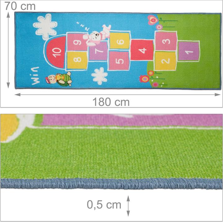 Produktbild Relaxdays Kinderteppich Hüpfspiel (70 x 180 cm)