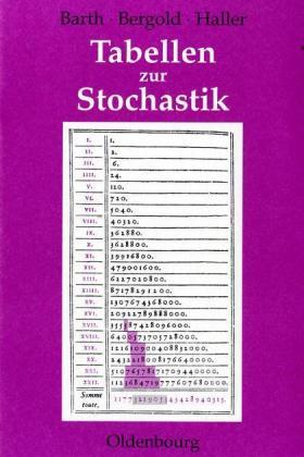 Produktbild Tabellen zur Stochastik (Deutsch, Bergold, Friedrich/Haller, Helmut/Barth, 1997)