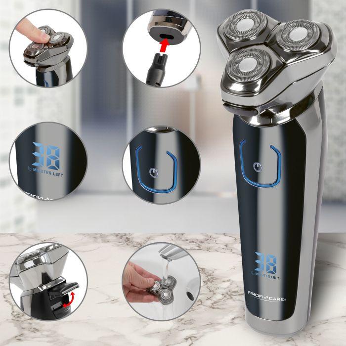 Produktbild Profi-Care PC-HR 3023 Rotationstrasierer Trimmer Chrom