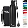 Immagine prodotto Milu Borraccia thermos 1000ml + spazzola di pulizia in silicone Colore: nero opaco (1 l)