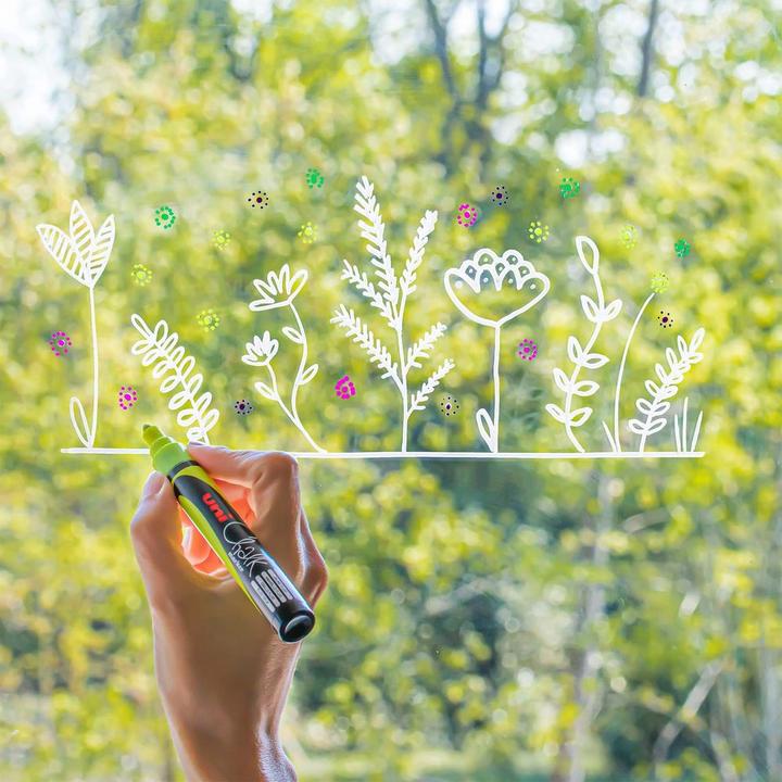 Produktbild Uni-ball Kreidemarker Chalk marker PWE5M/4 PF, 4er Etui (4x)