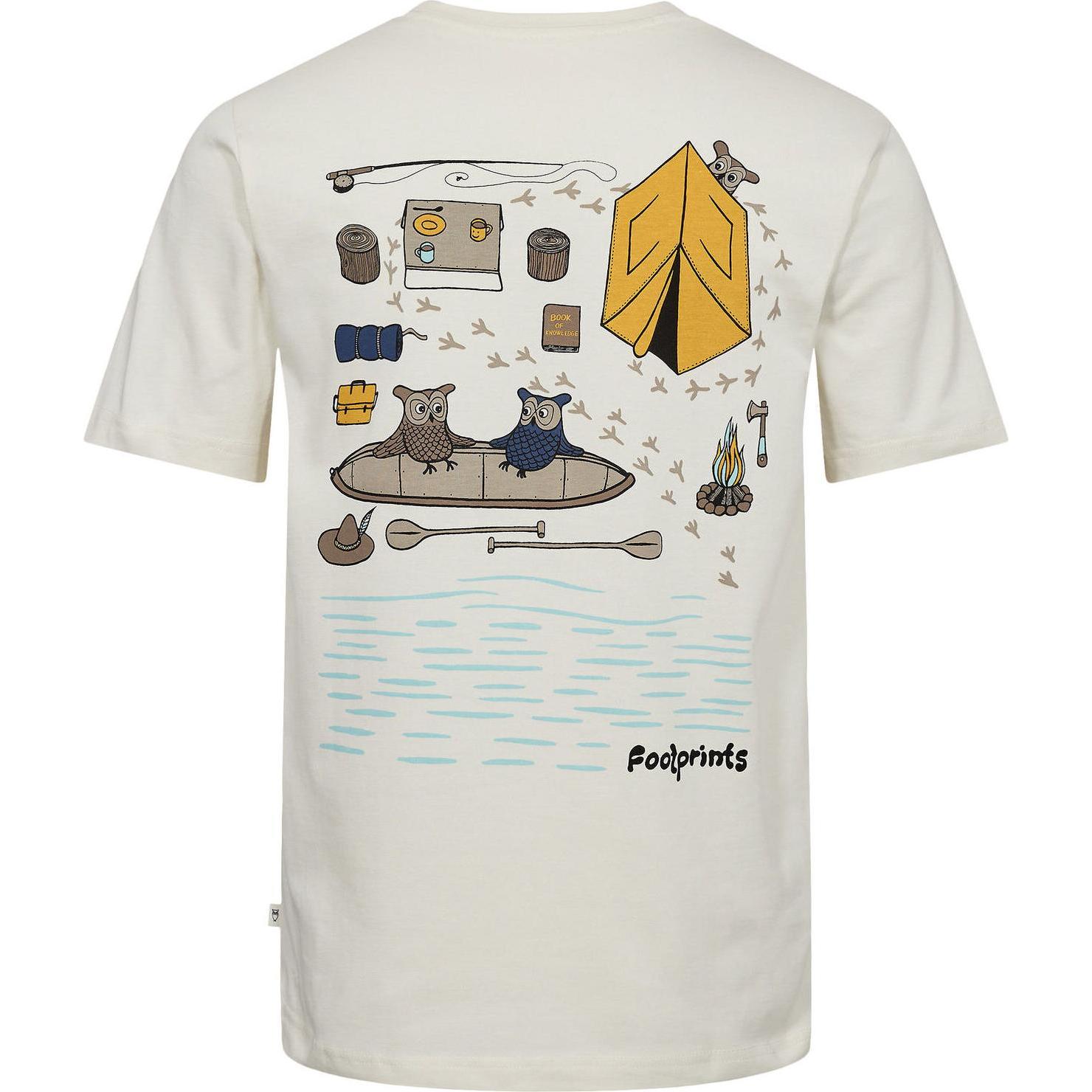 Thumbnail - KnowledgeCotton Apparel, Herren, Shirt, Regular S/S Heavy Single Footprint, Weiss, (L)