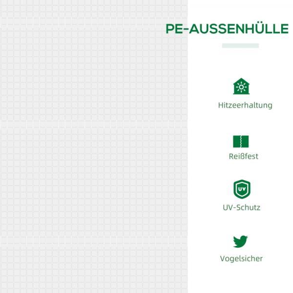 Produktbild Outsunny Gewächshaus mit 2 Halbrundfenster