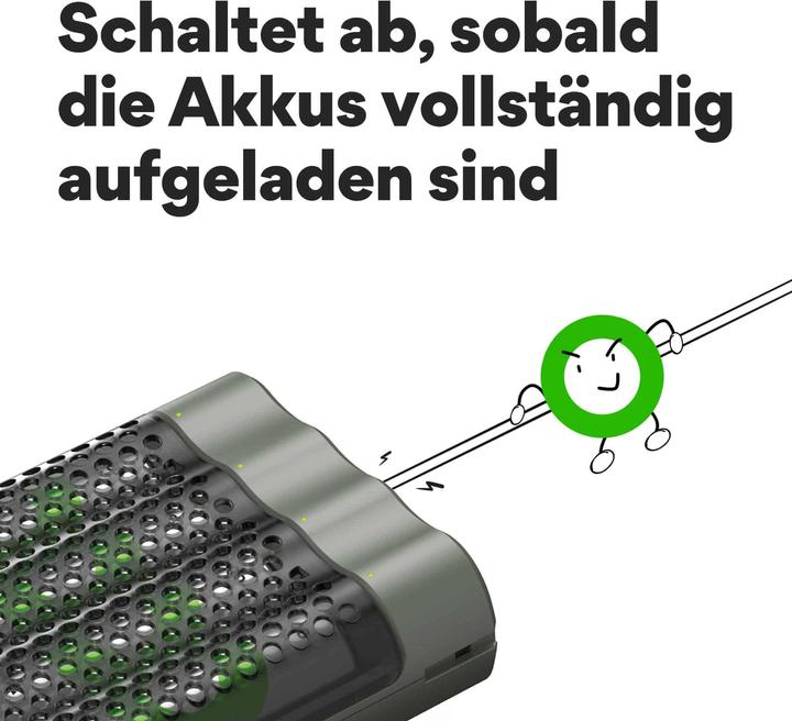 Image du produit GP Batteries Rechargeur de batterie (4 pcs, AA, 2600 mAh, Piles rechargeables + chargeur)