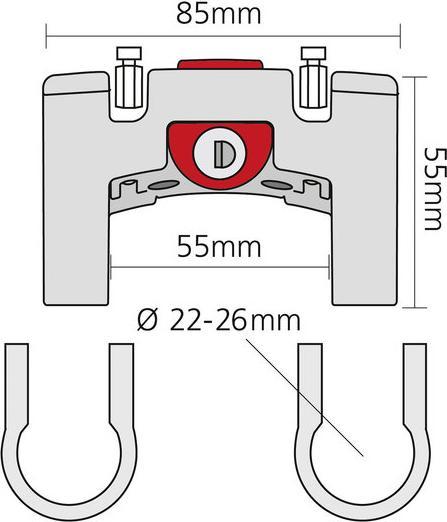 Actual product image KlickFix Handlebar adapter