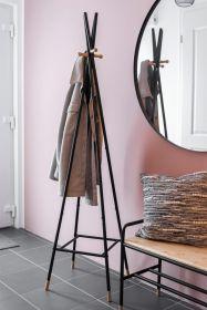 Image du produit Wenko Portemanteau sur pied avec quatre crochets Loft en tube d'acier - noir