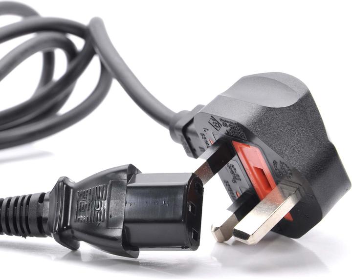 Actual product image Wiltec UK Netzkabel 1,4m Kaltgerätekabel Stromkabel gewinkelt Kaltgerätestecker (1.40 m)