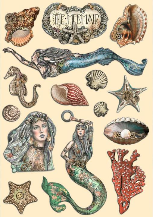 Produktbild Stamperia Lasercut-Motive "Songs of the Sea - Meerjungfrau", DIN A5