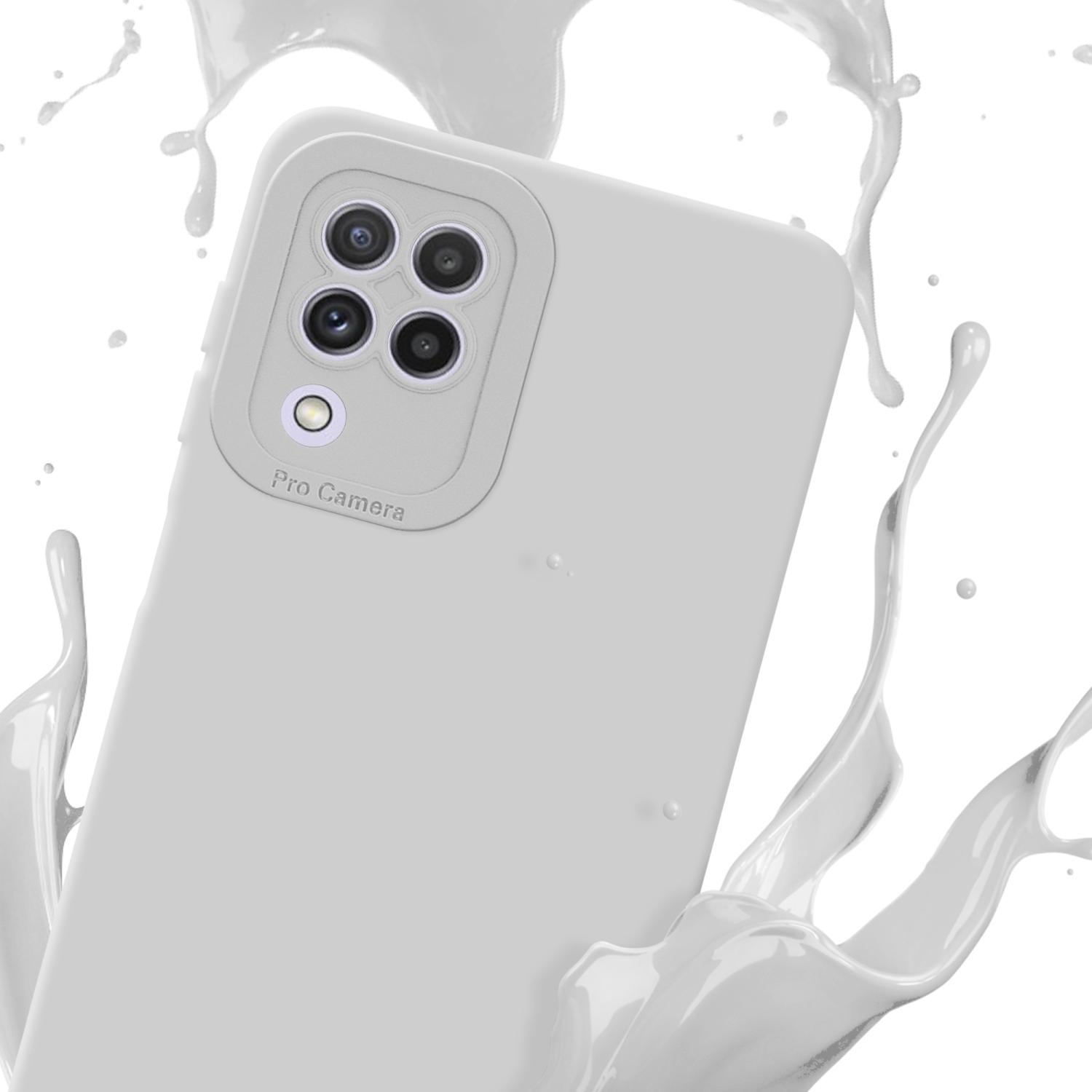 Thumbnail - Cadorabo Hülle für Samsung Galaxy A22 4G im TPU Fluid LM162 Style (Samsung Galaxy A22), Smartphone Hülle, Weiss