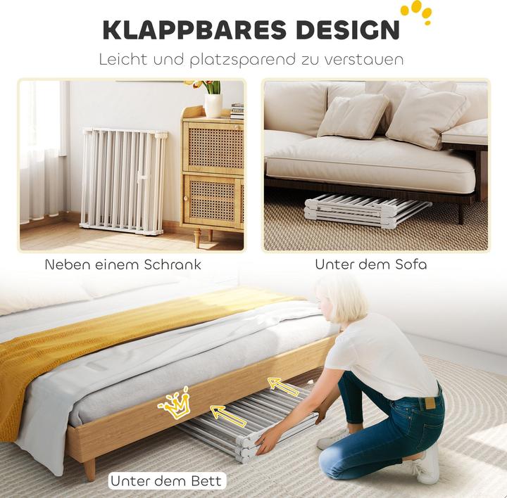 Immagine prodotto PawHut Welpenauslauf Kohlenstoffstahl, Kunststoff Weiss