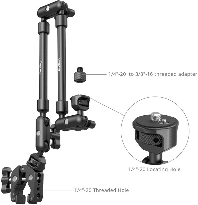 Immagine prodotto SmallRig Braccio magico con morsetto a granchio Kit 4766 (Accessori video vari)