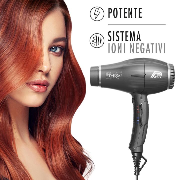 Actual product image Parlux Ethos Professional Digital Hair Dryer Made in Italy Titanium Color (2300 W)