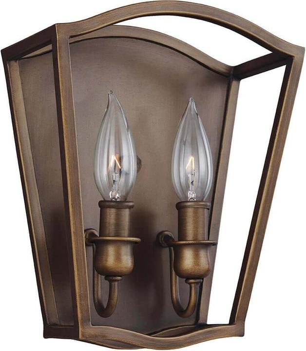 Produktbild Elstead Lighting Yarmouth Wandleuchte E14 2-fach Gemaltes Altmessing (E14)