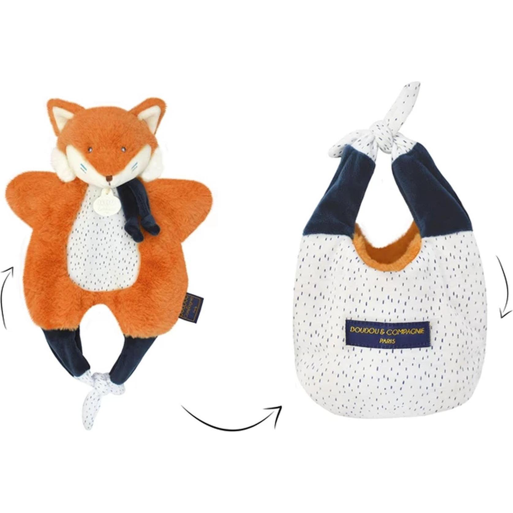 Doudou et Compagnie, Doudou bebè, Amusette Fox Cuddle Blanket 30cm