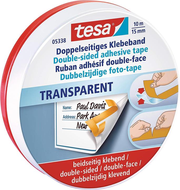 Produktbild tesa Doppelseitiges Klebeband, für Fotos und Papier (15 mm)