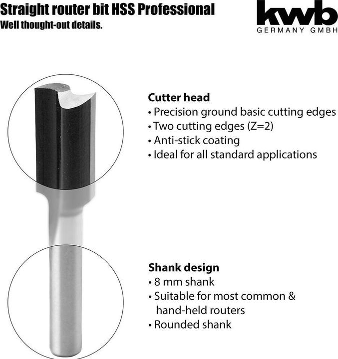 Produktbild kwb Hss Nutfräser 4Mm