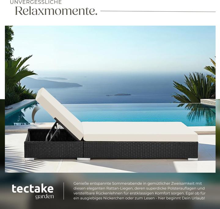 Actual product image tectake 2 sunbeds (184 cm)