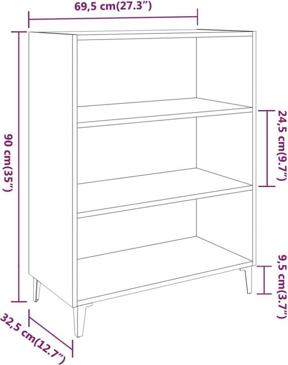 Image du produit vidaXL Sideboard (69.50 x 32.50 x 90 cm)