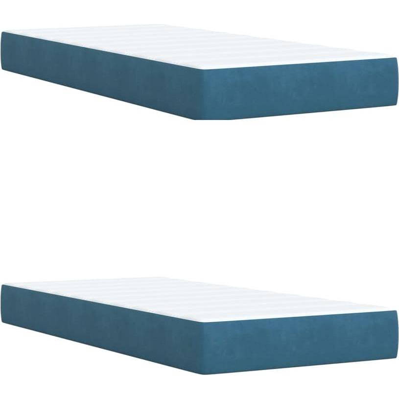 Thumbnail - VidaXL, Bett, Bo x springbett mit Matratze 200 x 200 cm Samt (200 x 200 cm)