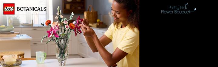 Image du produit LEGO Schöner Rosafarbener Blumenstrauss (10342, LEGO Botanicals, LEGO Icons)