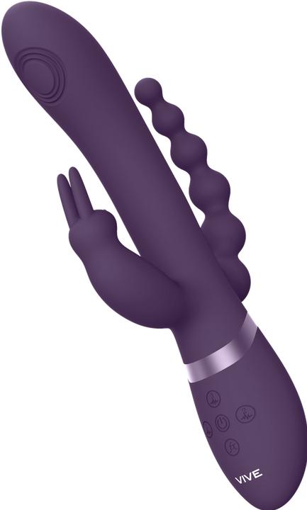 Productafbeelding Shots Rini - Pulse Wave & Vibrerende Dubbele Penetratie Konijn - Zwart