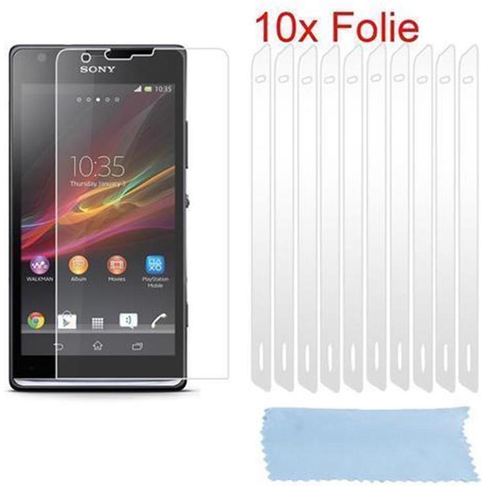 Cadorabo 10x Schutzfolie (1 Stück, Sony Xperia Z1), Smartphone Schutzfolie, Weiss
