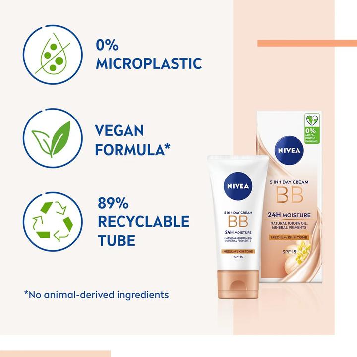 Immagine prodotto NIVEA BB Cream 5in1 Beautifying Moisturizer (MEDIO, 50 ml)