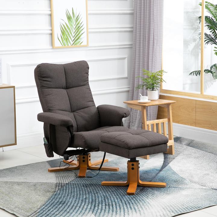 Actual product image Homcom Massage chair with footstool and storage space