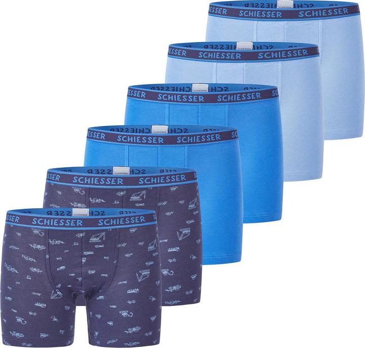 Actual product image Schiesser Pack of 6 Kids Boys 95/5 Organic Cotton Shorts / Pants (140, pack of 6)
