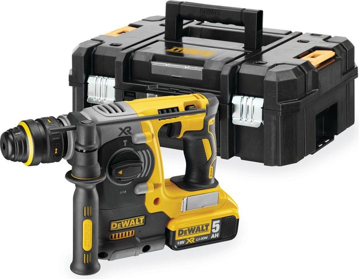 DeWalt PERCEUSE SDS-PLUS 18V 2,1J 2 x 5,0Ah XR LI-ION KURZHAMMER TSTAK DCH273P2T (Fonctionnement sur batterie)