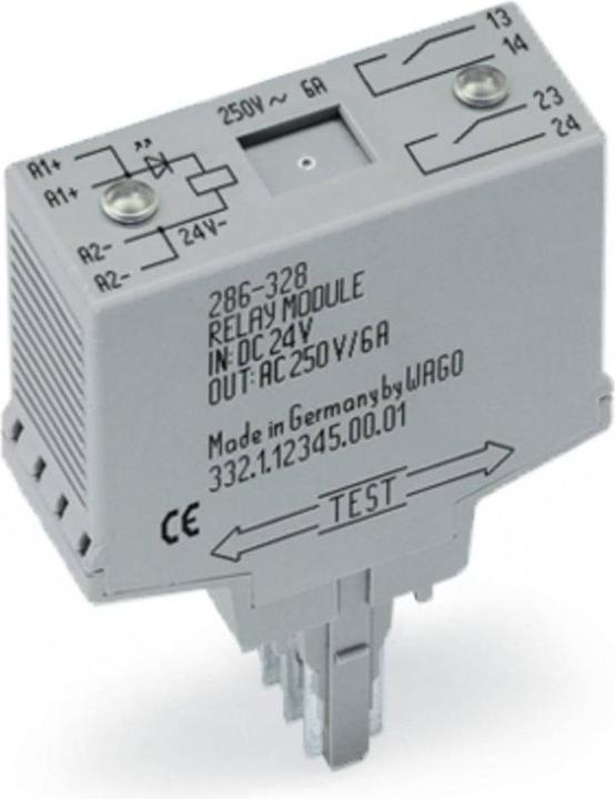 Actual product image Wago Plug-in relay 24 V/DC 2 closing