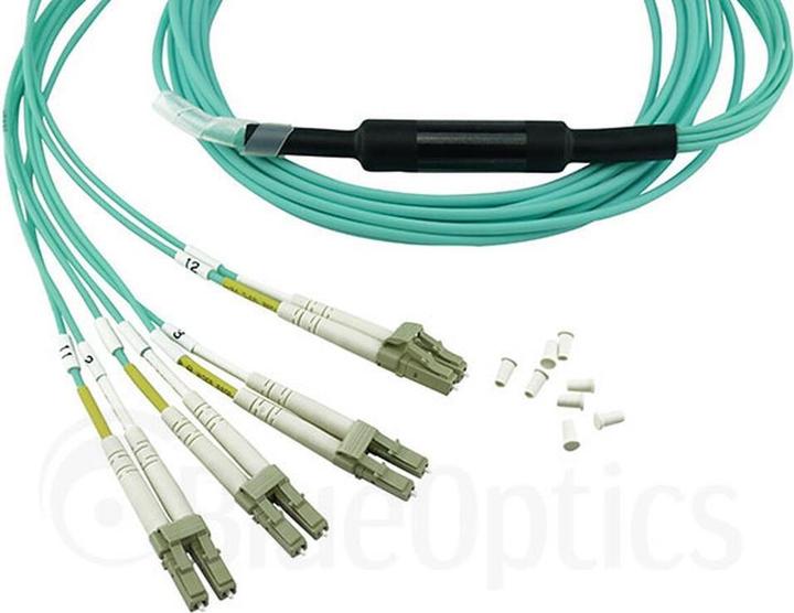 Image du produit CBO Câble de breakout fibre optique MTP/4xLC OM3 7.5 mètres