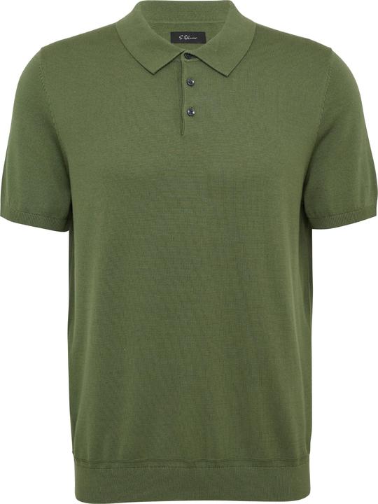 Produktbild s.Oliver Strickpullover Feinstrick-Poloshirt aus Baumwoll-Modalmix (M)