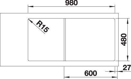 Produktbild Blanco Lemis XL 6 S-IF (Aufsatzspülbecken, 100 cm, 50 cm)