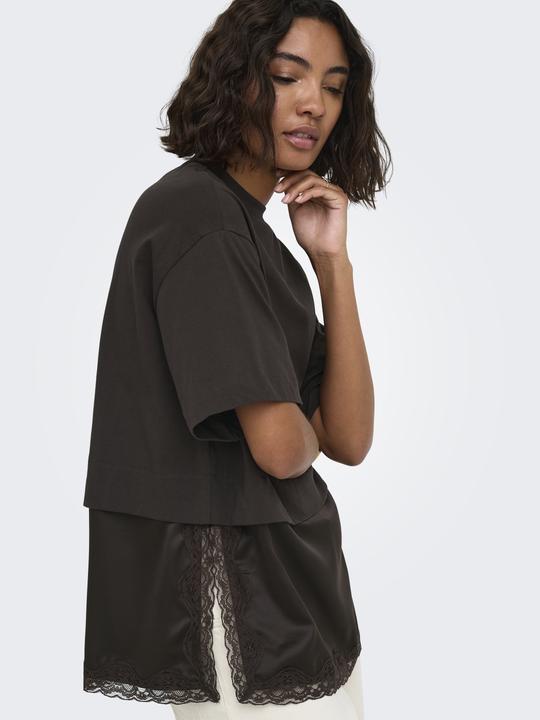 Actual product image Only Onlmexa S/S Tee Lace Top Wvn (S)