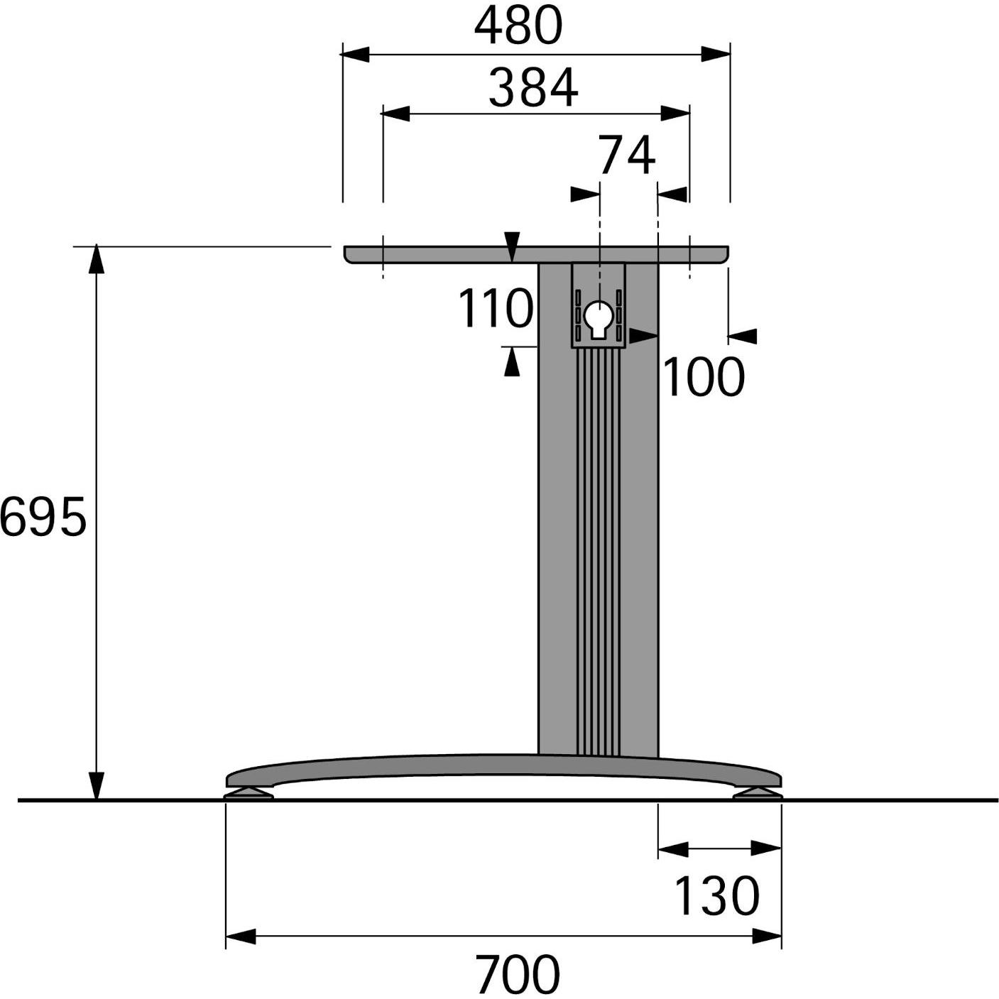 Thumbnail - Hettich, Tischbeine + Tischgestell, C-Grundfuss