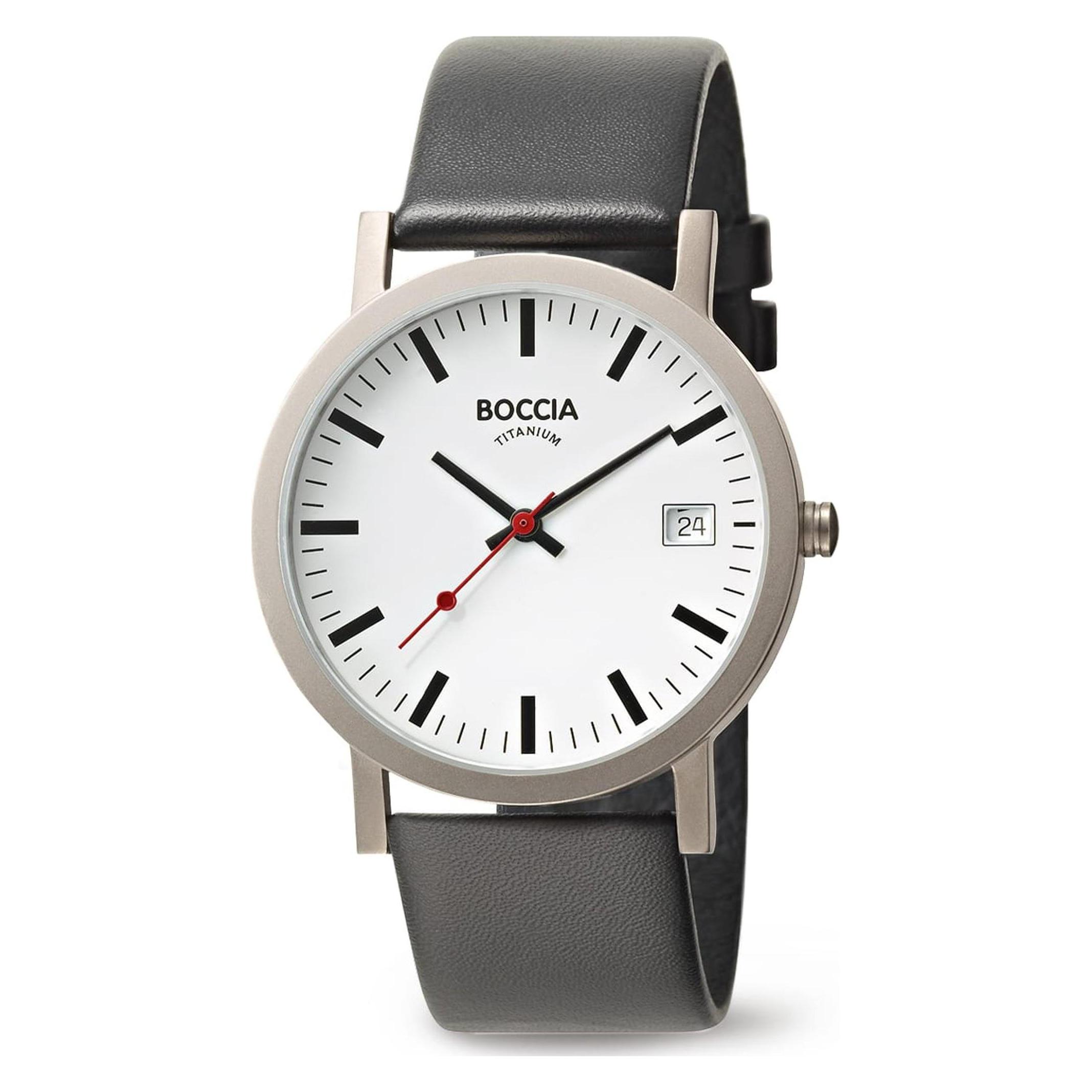 Boccia, Horloge, 3622-01 Heren Titanium 38mm 5ATM Horloge, Zilver, (Analoog Horloge, 38 mm)