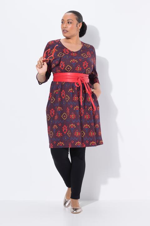 Produktbild Ulla Popken Longshirt, A-Linie, V-Ausschnitt, 3/4-Arm, Taschen (60)