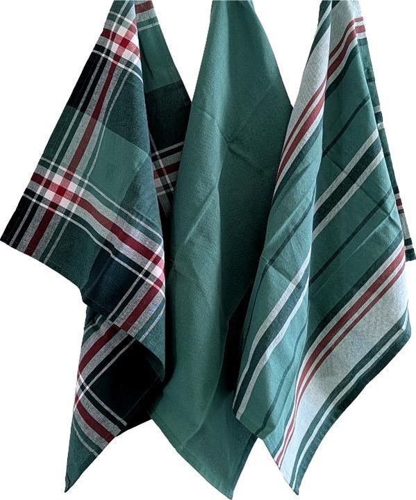 Image du produit Kela Geschirrtuch-Set Pasado 3 Stück, Grün (45 x 65 cm)