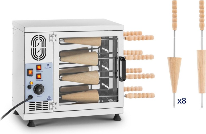 Produktbild Royal Catering Baumstriezel-Maschine Ofen Baumstriezel-Backofen 3700 W 16 Rollen in 2 Grössen