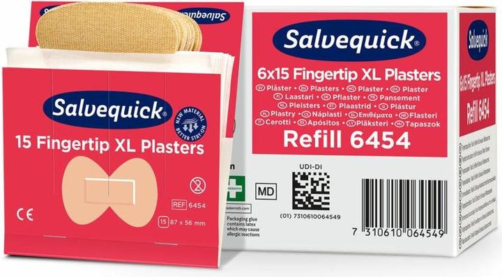 Actual product image Söhngen Refill for SALVEQUICK, 6 packs of fingertip plasters, 15 each, pack of 6. (6x)