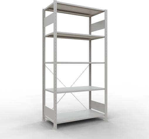 Actual product image Schulte Lagertechnik MULTIplus85 boltless basic shelving system with cross brace
