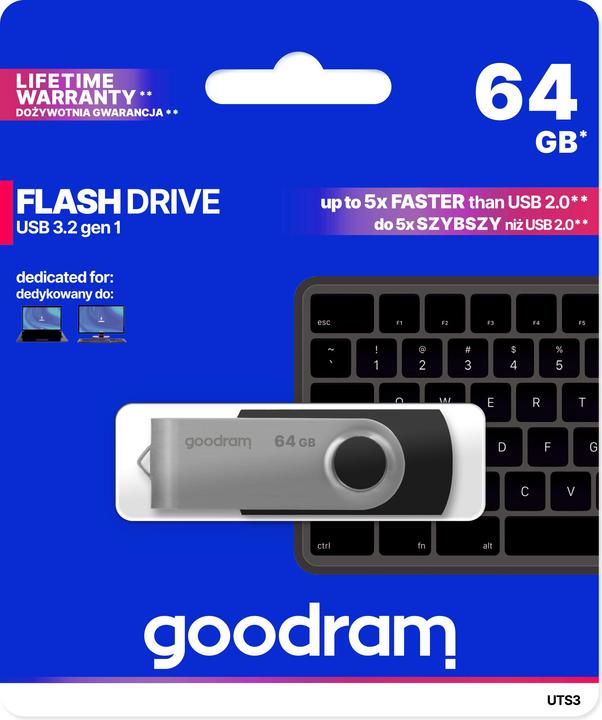 Produktbild Goodram UTS3 USB 3.1 (3.1 Gen 2) (64 GB, USB-A)
