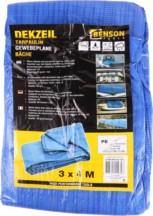 Image du produit Benson Bâche 3 x 4 m bleue (4 x 3 m)